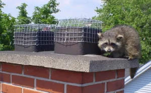 picture of raccoon in chimney